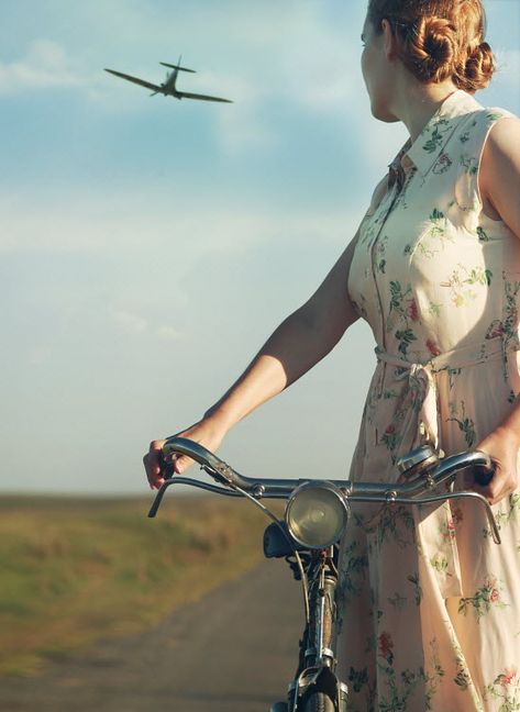 Young woman with bicycle on road by Mark Owen © Trevillion Images. Trevillion Images, Mark Owen, Hidden Images, Look At The Moon, Wishing Well, Us Images, Young Woman, Creative Projects, Aesthetic Art