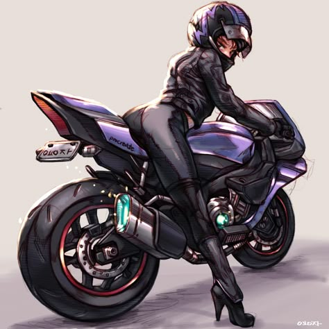 Motorbike Illustration, Anime Motorcycle, Motorbike Art, Character Poster, Motorcycle Drawing, Adventure Motorcycle, Motorcycle Illustration, Canvas Art Projects, Biker Love