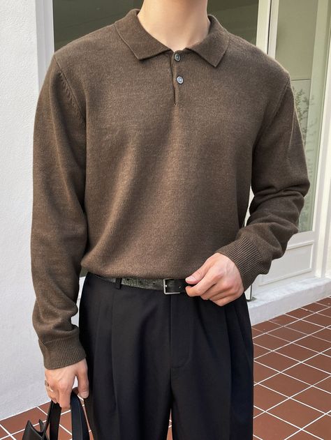 Long Sleeve Polo Shirt Men Outfit, Polo Long Sleeve Outfit Men, Long Sleeves Outfit Men, Long Sleeve Polo Outfit, Polo Outfit Men, Polo Shirt Outfit Men, Polo Shirt Outfits, Shirt Outfit Men, Polo Outfit