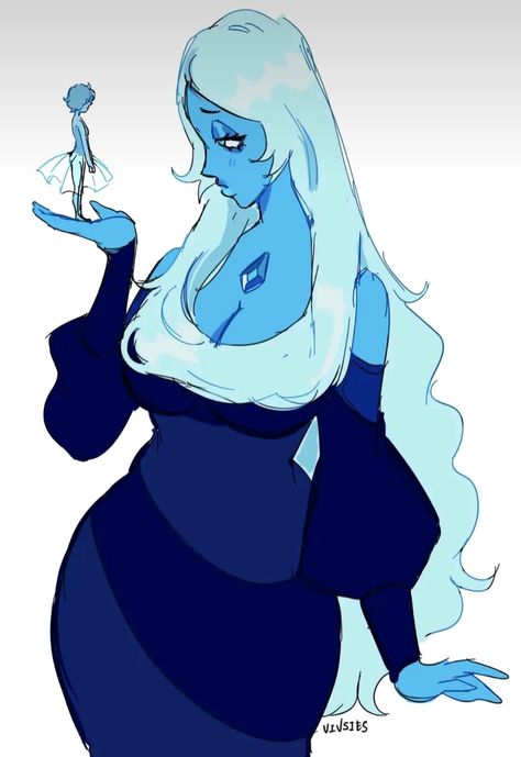 Blue Diamond Steven Universe, Steven Universe Diamond, Steven Universe Drawing, Steven Universe Characters, Steven Universe Gem, Steven Universe Fanart, Universe Art, Girls Cartoon Art, Art Inspiration Drawing