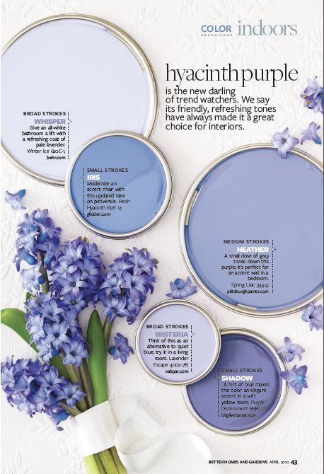 Blue And Lavender Living Room, Hyacinth Color Palette, Purple Guest Bedroom Ideas, Lavender Blue Bedroom, Blue Purple Wall Paint, Periwinkle Walls Bedroom, Periwinkle Bathroom Ideas, Purple Room Color Scheme, Blue Purple Paint Color