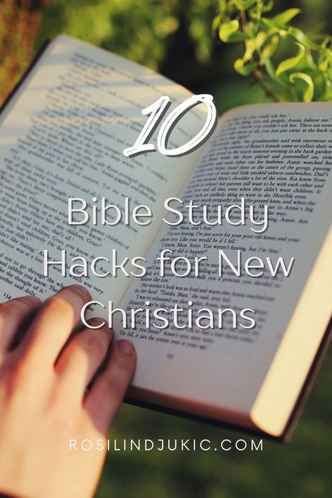 Bible study can seem impossible and intimidating for new Christians, but it doesn't have to be. Here are 10 hacks to help you get started and succeed.   #alittlerandr #bible #OnlineBibleStudy #BibleStudyforWomen #Podcasts #journals #artjournaling New Christian Bible Study, Bible Study Hacks, Bible Studies For Beginners, Freedom In Christ, Encouragement For Moms, Bible Study Printables, Online Bible Study, Bible Resources, Bible Study Plans