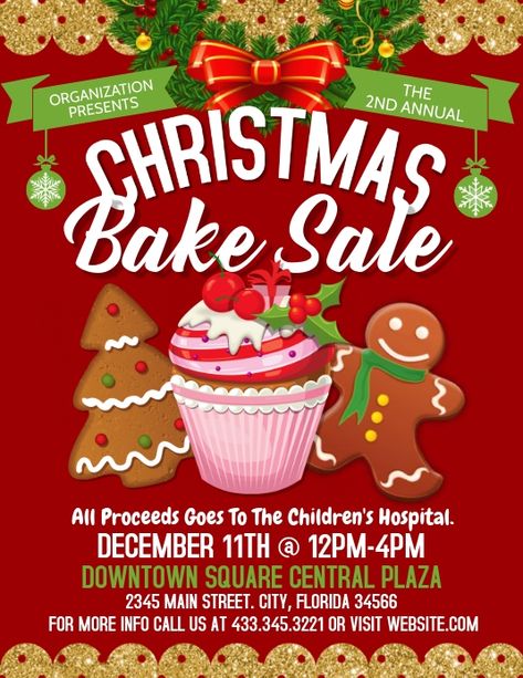 Cake Sale Poster Ideas, Christmas Bake Sale Poster, Cake Sale Ideas, Bake Sale Poster Ideas, Holiday Bake Sale, Christmas Bake Sale, Bakesale Ideas, Bake Sale Sign, Bake Sale Poster