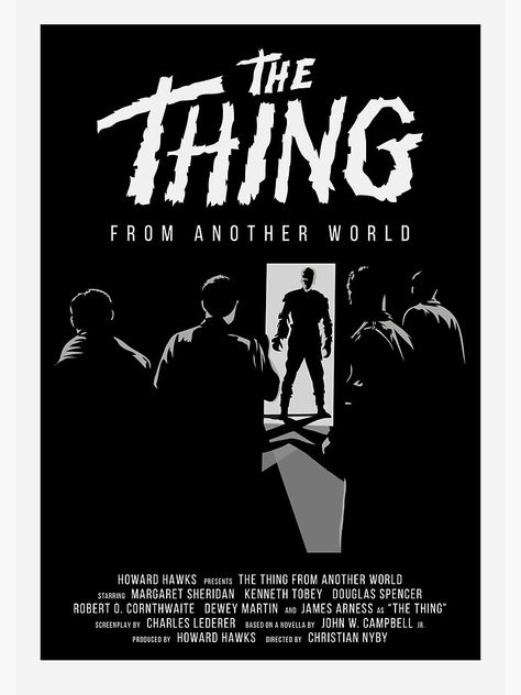 "The Thing From Another World (1951)" Poster by MonoMagic | Redbubble Cults Poster, James Arness, Howard Hawks, Cult Movie, Horror Movie Posters, Cult Movies, Movie Poster Art, Halloween School, World Star