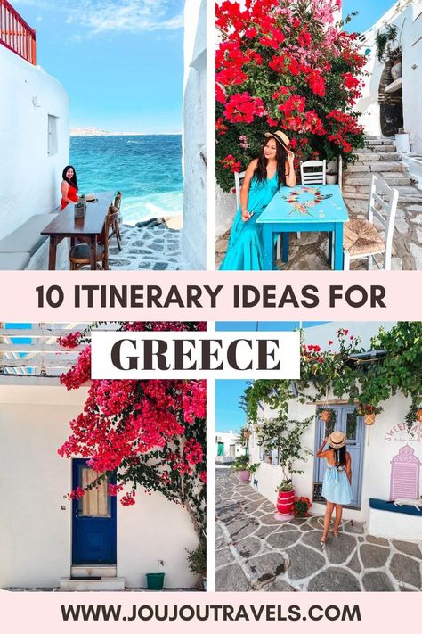 The Best Ever 5 Days in Greece Itinerary - jou jou travels Greece Girl, Islands In Greece, 1 Day Trip, Greece Itinerary, Greece Islands, Perfect Itinerary, Visiting Greece, Slow Travel, European Vacation