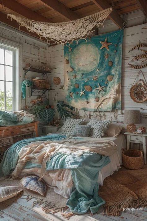 Beach Inspired Bedroom, Ocean Bedroom, Beach Room Decor, Coastal Decorating Living Room, Ocean Room, Beachy Room, Built In Bunks, Coastal Room, Room Styles