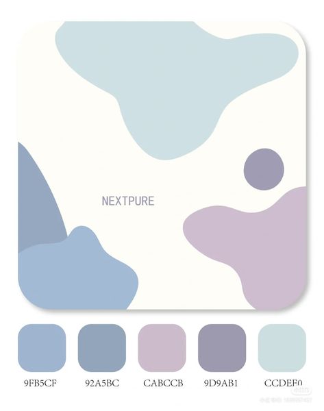 Pastel Color Schemes With Hex Codes, Baby Blue Color Combinations, Pastel Purple Palette, Pastel Blue Palette, Purple Color Palette, 포트폴리오 레이아웃, Website Color Palette, Pantone Colour Palettes, Color Design Inspiration