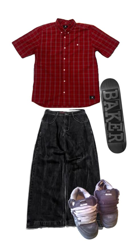 Diy Swag, Skater Outfit, Swag Fashion, Skateboarding, Skating, Skateboard, Red, Black