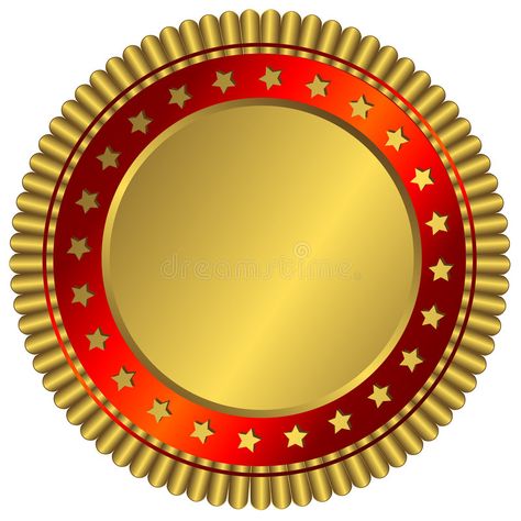 Golden plate with red ring and golden stars royalty free illustration Golden Plate, Digital Graphics Art, Dog Logo Design, Ring Logo, Harley Quinn Drawing, Award Ribbon, Photo Collage Design, Frame Border Design, Logo Design Video