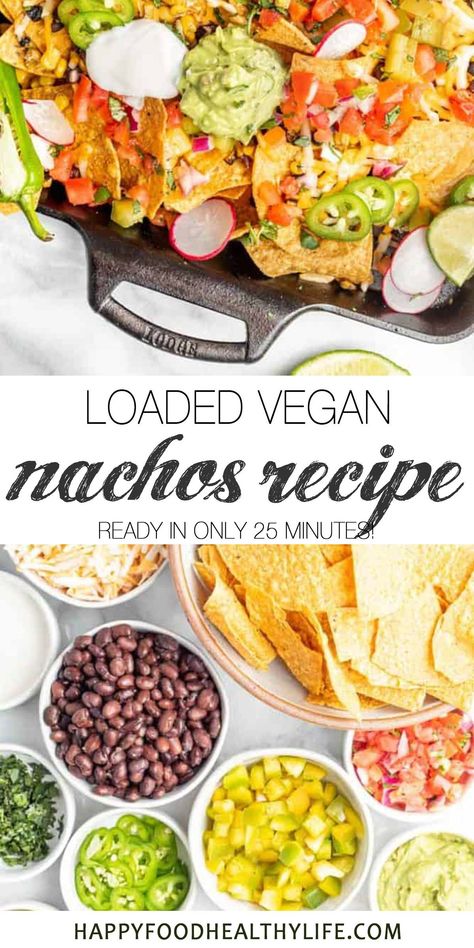 Meatless Game Day Food, Vegan Super Bowl Recipes, Nachos Recipe No Meat, Vegan Nachos Recipe, Vegan Game Day Food, Nachos Vegan, Vegan Nachos Recipe Easy, Vegan Movie Snacks, Vegan Game Day Recipes