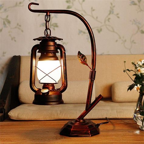 Study Table Decor, Chinese Lamp, Kerosene Lantern, Study Table Lamp, Lantern Table Lamp, Lantern Floor Lamp, Table Decor Ideas, Camping Lamp, Lantern Lamp