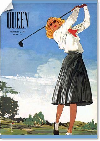 Poster Print of The Queen 1940s UK golf womens magazines (Photos Framed Prints Puzzles Posters...) #7073907 Womens Magazine, Golf Fashion Men, Golf Poster, Best Golf Clubs, Golf Magazine, Golf Art, Golf Rules, Best Golf Courses, Womens Golf Fashion