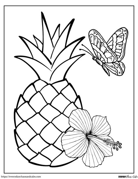 Hawaiian Flower Coloring Pages, Hawaii Theme Drawing, Pineapple Coloring Page Free Printable, Tropical Colouring Pages, Luau Coloring Pages Free Printable, Hawaii Coloring Pages Free Printable, Palm Tree Coloring Page, Hawaiian Coloring Pages Free Printable, Hawaiian Coloring Pages