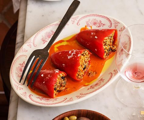 Stuffed Piquillo Peppers, Butterscotch Frosting, Best Salmon Recipes, Simple Baked Salmon, Spanish Recipe, Stuffed Peppers With Rice, Best Salmon Recipe, Best Salmon, Piquillo Peppers