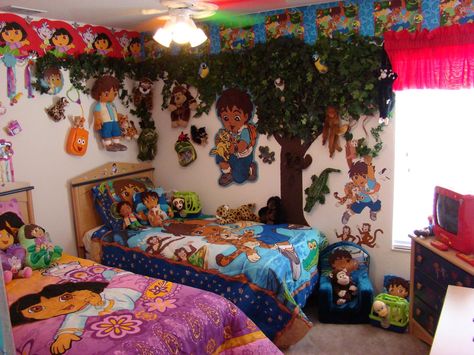 LOVE this Dora and Diego jungle room for Kaylee and Hunter! Dora Bedroom, Dora And Diego, Toddler Bedroom Design, Girls Bedroom Themes, Bedroom Inspirations Boho, Silver Bedroom, Shabby Chic Decor Bedroom, Kids Interior Design, Chic Bedroom Decor