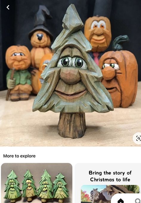 Wood Carving Christmas, Whittling Patterns, Christmas Carvings, Caricature Carving, Whittling Ideas, Carved Ornaments, Wood Log Crafts, Handmade Wood Crafts, Santa Carving