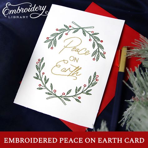 Stitch greetings that your loved ones will adore using your embroidery machine! The Meaning Of Christmas, Meaning Of Christmas, Nature Tree, Peace On Earth, Embroidery Library, Embroidery Inspiration, Flowers Nature, Seasons Greetings, The Meaning