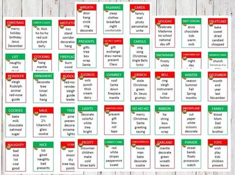 Printable Christmas Holiday Taboo Game Cards - Instant Download Game Winter Adults, Kids, Classroom, Work - PDF Taboo Cards, Santa Claus Photos, Taboo Game, Adult Party Themes, Cocoa Christmas, Fun Christmas Games, Holiday Party Games, Holiday Games, Kids Classroom