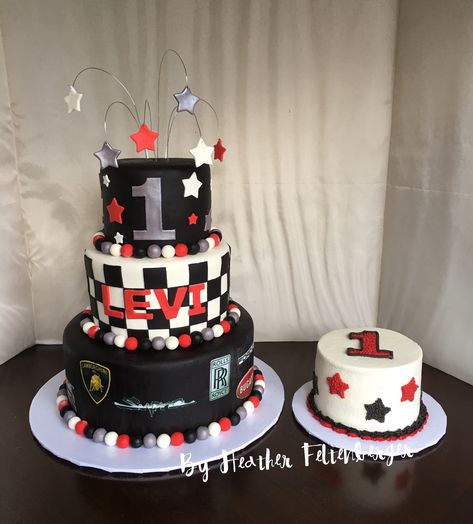 Fast One Birthday Smash Cake, 2 Fast Smash Cake, Fast One Birthday Cake, 2 Fast Birthday Cake, Cars Birthday Party Decorations, Smash Cake Boy, Half Birthday, Baby Birthday Themes, Baby Boy First Birthday