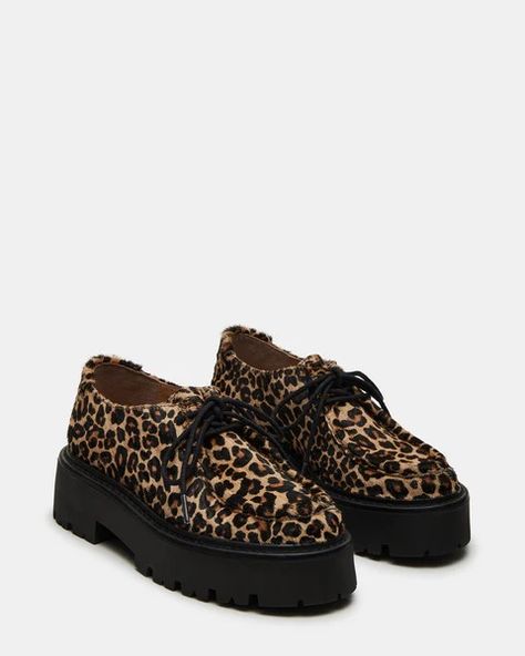 RIKKI Leopard Platform Loafer | Women's Loafers – Steve Madden Animal Print Sneakers, 2024 Wardrobe, Loafers Outfit, Funky Shoes, Platform Loafers, Wardrobe Inspiration, All About Shoes, Print Sneakers, Style Aesthetic