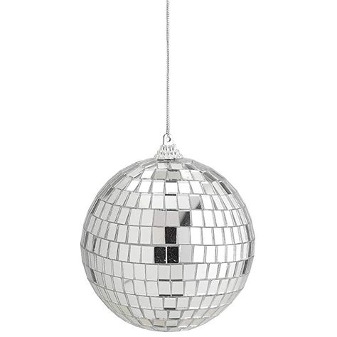 Mirror Disco Ball - 4-inch Cool and Fun Silver Hanging Party Disco Ball – Party Decorations, Party Design, Dance and Music Festivals- by Kidsco Mini Disco Ball, Disco Ball Decorations, Disco Ball Design, Mirror Disco Ball, Cactus Light, Disco Ball Light, Cactus Party, Stage Props, Ball Party