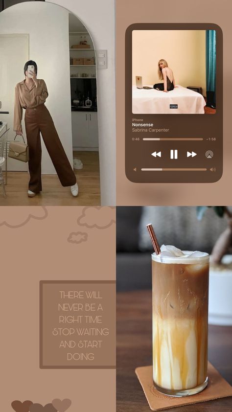 Brown Outfit Quotes, Brown Layout Instagram, Brown Beige Aesthetic Outfits, Brown Outfit Layout, Brown Outfit Captions For Instagram, Brown Layout Aesthetic, Brown Instagram Theme, Brown Aesthetic Pics, Brown Aesthetic Layout