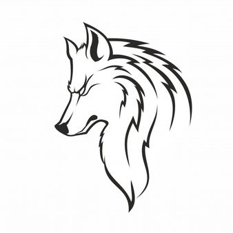 Lobo monocromático vintage na moda | Vetor Premium Thought Cloud, Wolf Tattoos Men, Tattoo 2023, Henna Party, Tattoos Men, Wolf Tattoos, Get A Tattoo, Car Painting, Scroll Saw