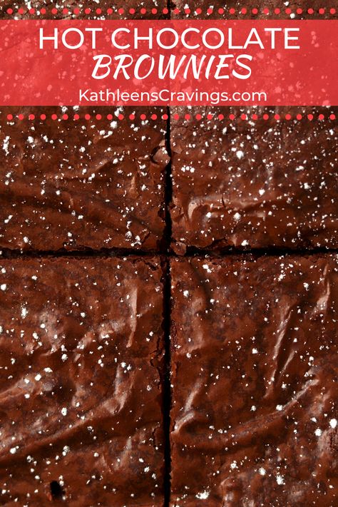 Brownies Without Cocoa Powder, Hot Chocolate Brownies Recipe, Quick Brownie Recipe, Hot Chocolate Desserts, Hot Chocolate Brownies, Cocoa Powder Brownies, Hot Cocoa Mix Recipe, Cocoa Powder Recipes, Hot Chocolate Mix Recipe