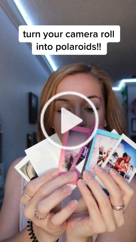 Mady Vivian🌻(@madyvivian) on TikTok: how to turn photos in your camera roll into cute polaroids!! Cute Polaroids, Polaroid Wall, Room Decor Bedroom Teenage, Simple Ideas, Plastic Straw, How To Turn, Diy Crafts Videos, Diy Crafts To Sell, Craft Videos