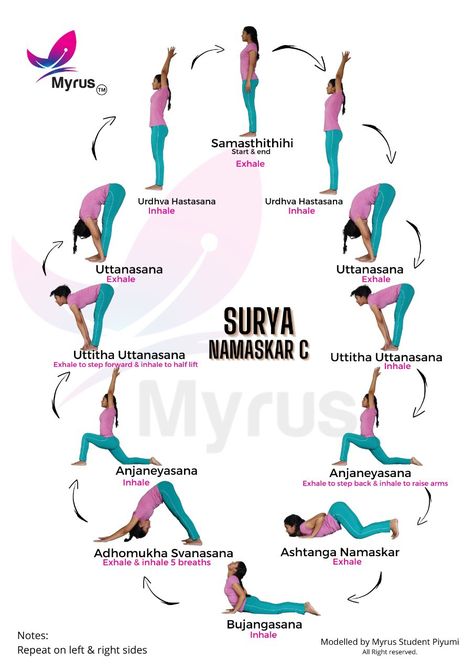 SN C is one of Ashtanga Vinyasa Base Sun Salutation. Please refer breathing technique in the pic. #suryanamaskarc #yoga #suryanamaskarC #ashtangasuryanamaskar Yoga Drawing, Yoga Teacher Resources, Surya Namaskar, Biology Facts, Inhale Exhale, Sun Salutation, Breathing Techniques, Flexibility Workout, Yoga Flow