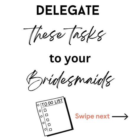 Tori Rogers on Instagram: "Delegate #wedding tasks to your #bridesmaids or #bridesmx so you can be stress free during your “getting ready” time on your wedding day. They can take care of your personal needs while your wedding #vendors set up your wedding.   @celebrationsbytori" Jobs For Bridesmaids Day Of, Bridesmaids Jobs List, Wedding Day Task List, Bridesmaid Duties Day Of Wedding, Bridesmaid Roles And Responsibilities, Bridesmaid Job List, Bridesmaid Tasks List, Wedding Task List, Day Of Wedding Coordinator Duties Checklist