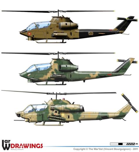 Bell AH-1 Cobra 'US attack helicopter family Plane Painting, Cobra Helicopter, Profile Art, Elite Squad, Female Celebrity Fashion, River Basin, Sci Fi Models, Green Beret, Military Helicopter