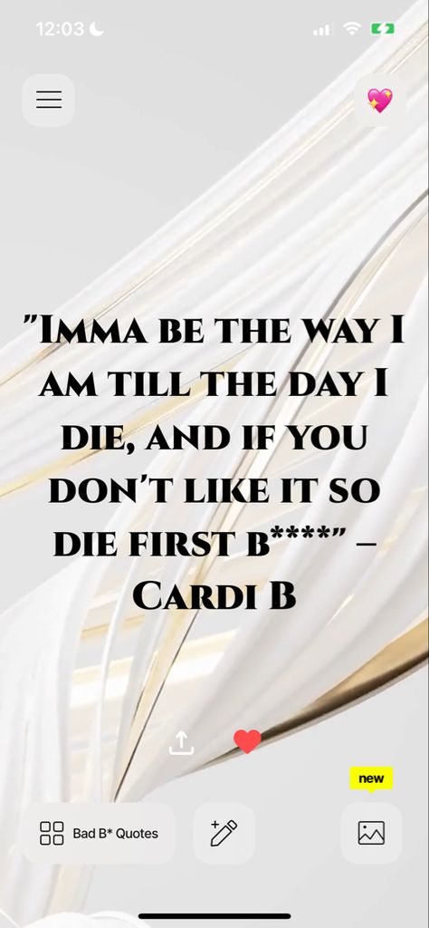 Cardi B quote for the baddies Cardi B Quotes, Baddie Quotes, Cardi B, Fact Quotes, Pretty Quotes, Relatable Quotes, My Way, Cool Pictures, Memes