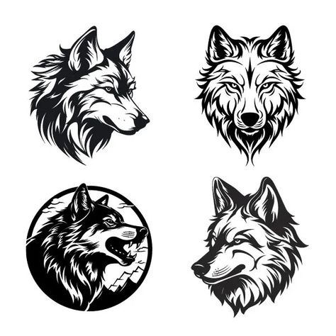 wolfs-svg-bundle-free Wolf Stencil, Wolf Vector, Name Design Art, Wolf Svg, Svg Animals, Karma Tattoo, Wolf Designs, Giraffe Drawing, Wolf Logo