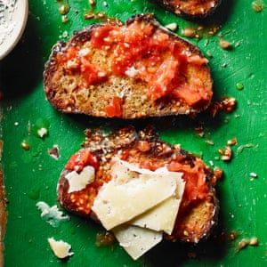 20 best tomato recipes: part 1 | Food | The Guardian Tomato Fritters, Violet Cakes, Simple Dishes, Slow Roasted Tomatoes, Leafy Salad, Potato Flour, Pomegranate Molasses, Butter Beans, Photography Styling