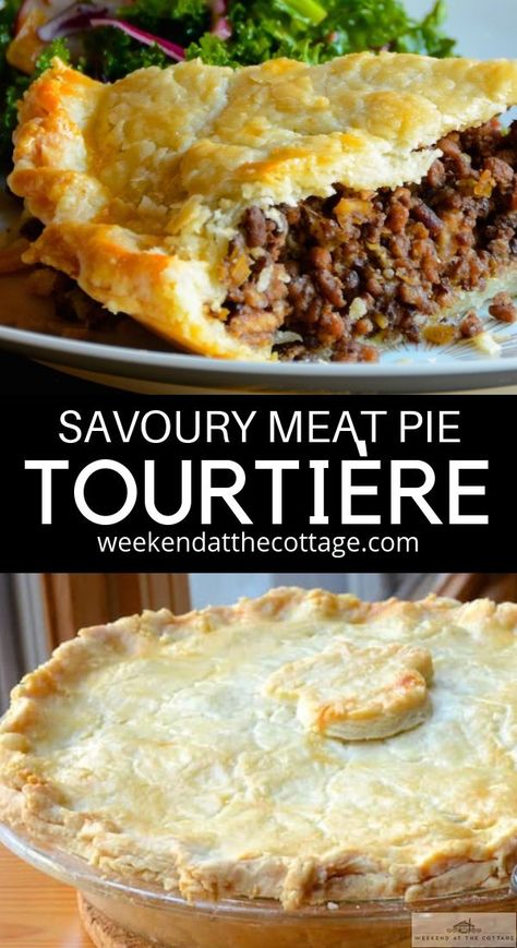 Tortiere Recipe Meat Pies, Tourtiere Pie, Tortiere Recipe, Rhubarb Relish, French Canadian Meat Pie Recipe, Tourtiere Recipe, Acadian Food, Canadian Meat Pie Recipe, Dietary Foods