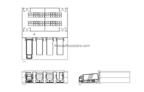 Loading Dock - Free CAD Drawings Minotti Furniture, Pool Houses Plans, House Plans Design, Floor Plans House, One Storey House, Loading Dock, Swimming Pool House, 2 Bedroom House Plans, Courtyard House Plans