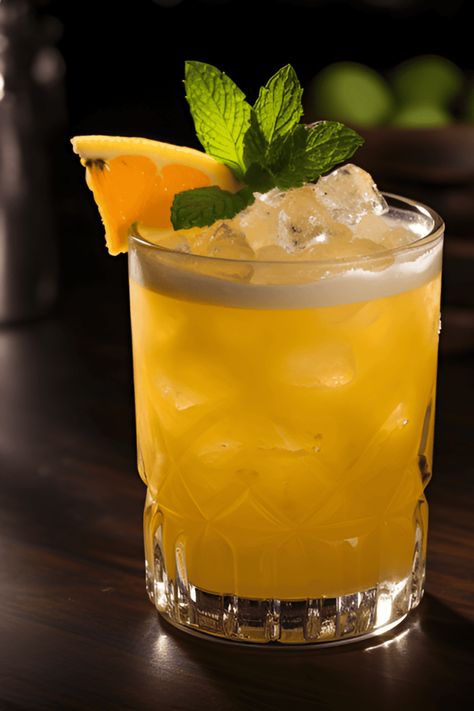 Cuban Screw cocktail with fresh ingredients showcasing a vibrant and fruity drink recipe, perfect for tropical-inspired occasions. A refreshing mix with orange juice, pineapple juice, and rum. Cocktail With Orange Juice, Mango Juice Cocktail, Juice Cocktail Recipes, Rum And Pineapple Juice, Planter's Punch, Rum And Orange Juice, Orange Juice Cocktails, Rum Swizzle, Cocktails Tequila