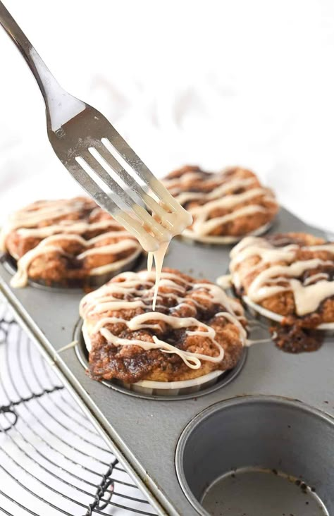 Gf Cinnamon Roll Muffins, Small Batch Cinnamon Muffins, Small Batch Muffins Breakfast, Small Batch Mini Muffins, Small Batch Oatmeal Muffins, Small Batch Breakfast Recipes, Small Batch Desserts Healthy, Cinnamon Rolls Muffins, Small Batch Scones