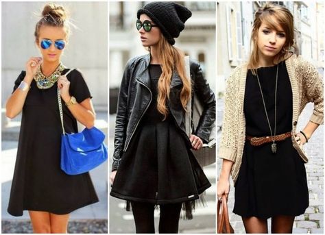 Come abbinare il tubino nero, gli accessori giusti per ogni occasione Outfit Con Blazer Nero, Pencil Skirt Casual, Winter Sweater Outfits, Womens Fashion Casual Outfits, Womens Fashion Casual Winter, Fashion For Petite Women, Total Black, Black Dresses Casual, Outfit Casual