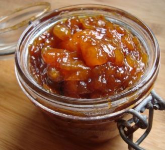 Apricot and Ginger Chutney | BBC Good Food Nectarine Chutney, Apricot Chutney, Ginger Chutney, Apricot Recipes, Tomato Relish, Relish Recipes, South African Recipes, Bbc Good Food Recipes, Chutney Recipes