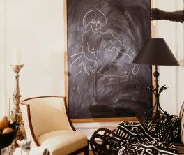 House Tour: Jean Cocteau's Villa Santo Sospir - Improvised Life Santo Sospir, Paint Living Room, Room Of One's Own, Framed Chalkboard, Interior Design Mood Board, Chalkboard Paint, Artist House, Inspiring Spaces, Project Inspiration