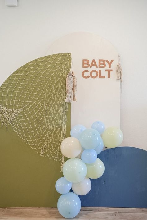 Fishing Theme Baby Shower/Baby Sprinkle - A Noble Style A Little Fisherman Is On The Way, Reel Excited Baby Shower Ideas, Fisherman Baby Shower Ideas, Fish Themed Baby Shower Ideas, Fish Baby Shower Ideas, Fishing Baby Shower Ideas, Fishing Theme Baby Shower Ideas, Second Time Mom, Fishing Baby Shower