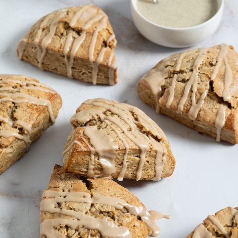 Inspired by the strong and sweet Vietnamese coffee, these Vanilla-Coffee Scones have a luxurious taste of vanilla running throughout the dough and condensed milk garnish courtesy of Rodelle Vanilla Paste. Print Vanilla-Coffee Scones   Makes 6 scones Ingredients 2½ cups (313 grams) all-purpose flour ½ cup (100 grams) plus 2 tablespoons (24 grams) granulated sugar, … Vanilla Scones Starbucks, Coffee Scones, Vanilla Bread, Baking School, Scones Ingredients, Condensed Milk Recipes, Vacation Meals, Winter Tea, Vietnamese Coffee