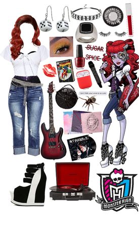 Operetta Monster High Costume, Monster High Outfit Inspiration, Monster High Inspired Outfits, Monster High Outfits, Viperine Gorgon, Nefera De Nile, Monster High Halloween, Monster High Cosplay, Emo Scene Girls