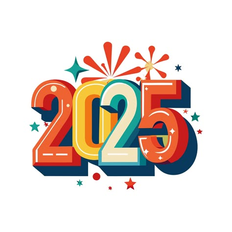 Happy New Year 2025 Vector, Logo, Icon, Design​​​​​​​ :: Behance 2025 Font Design, New Year Poster 2025, 2025 Logo Aesthetic, New Year Design Graphic, 2025 Icon, 2025 Font, Happy New Year Creative, New Year Graphic Design, 2025 Graphic