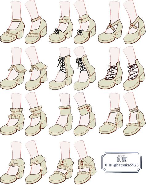 Anime Shoes Reference, Body Reference Drawing, Clothes Reference, Shoe Designs, Clothing Design Sketches, Drawing Anime Clothes, Art Tools Drawing, Dress Design Sketches, Easy Drawings Sketches