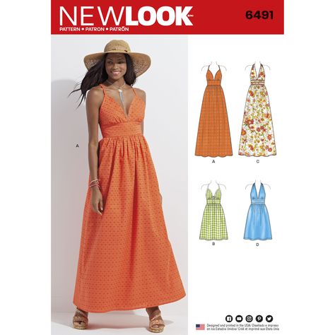 Purchase New Look 6491 Dresses in two Lengths with Bodice Variations and read its pattern reviews. Find other Dresses sewing patterns. Western Dress Patterns, Kibbe Flamboyant Natural, Sew By Hand, New Look Patterns, New Look Dresses, Dresses By Pattern, Summer Sewing, Flamboyant Natural, Boho Chic Dress