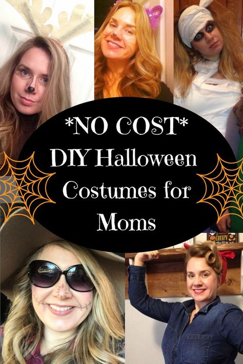 No Cost DIY Halloween Costumes for Moms that are super easy and cheap! Join in the fun and dress up this Halloween in one of these Last-Minute Halloween Ideas! #diyhalloween #halloween #costume #diy #fall #cheaphalloween Halloween Costumes For Moms, Costumes For Moms, Quick Diy Halloween Costumes, Cheap Halloween Costumes Diy, Easy Adult Halloween Costumes, Diy Adult Halloween Costumes, Cheap Halloween Diy, Mom Halloween Costumes, Easy Halloween Costumes For Women