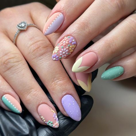 Easter Nails Design Spring, Pastel Nail Art, Easter Nail, Bunny Nails, Easter Nail Designs, Easter Nail Art, Cute Spring Nails, Easter Nails, Trendy Nail Design